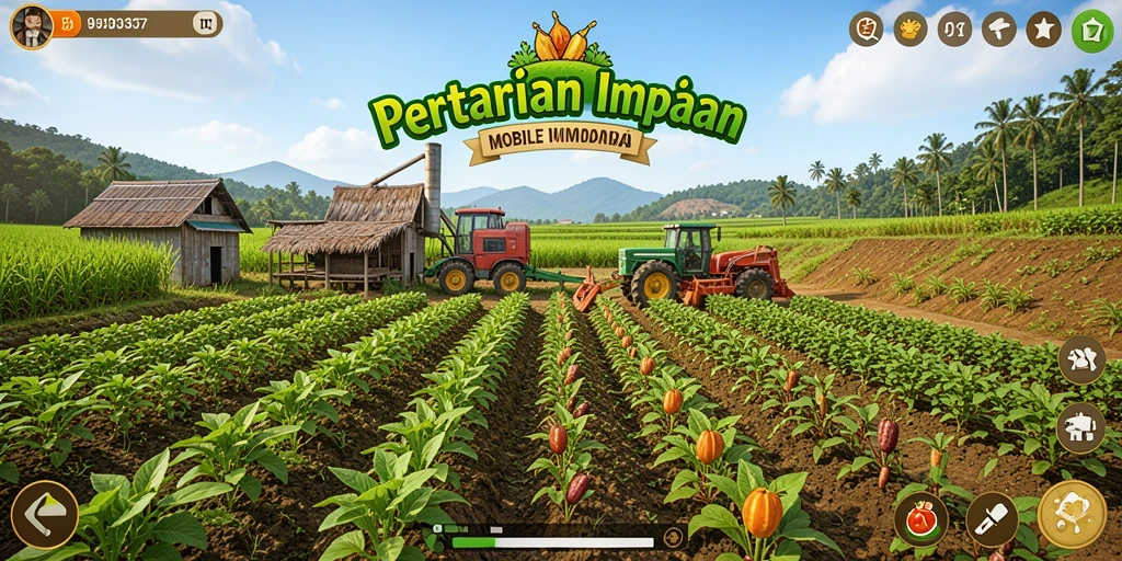 Screenshot menampilkan gameplay seru dari pertanian di 93337.