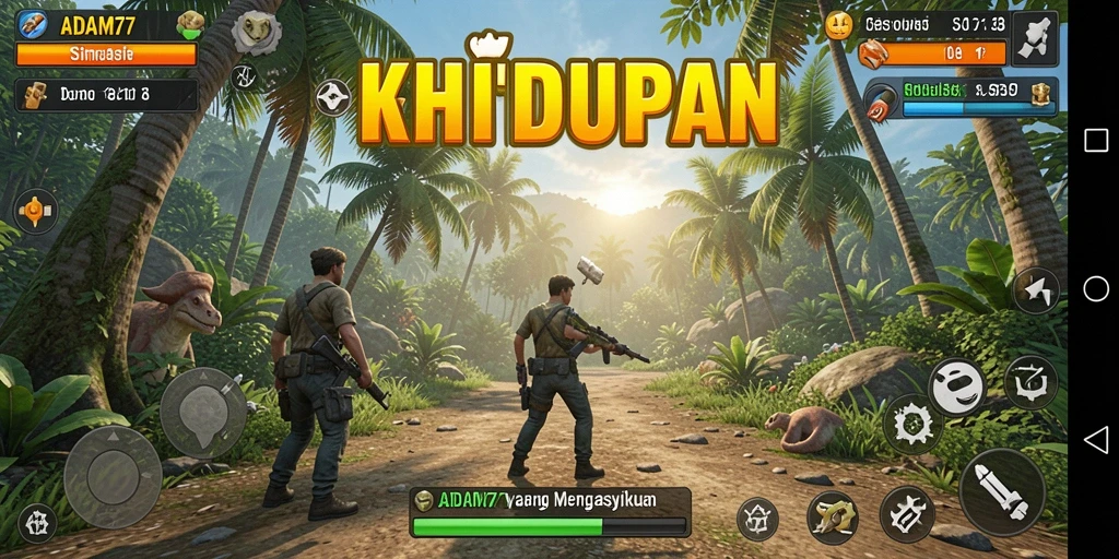 Tampilan gameplay ADAM77 yang menarik dan interaktif.