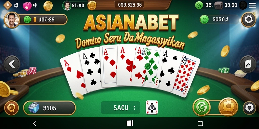Tampilan gameplay Domino yang menarik di ASIANABET.