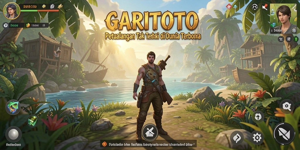 Tampilan gameplay GARITOTO yang menunjukkan eksplorasi dunia terbuka.