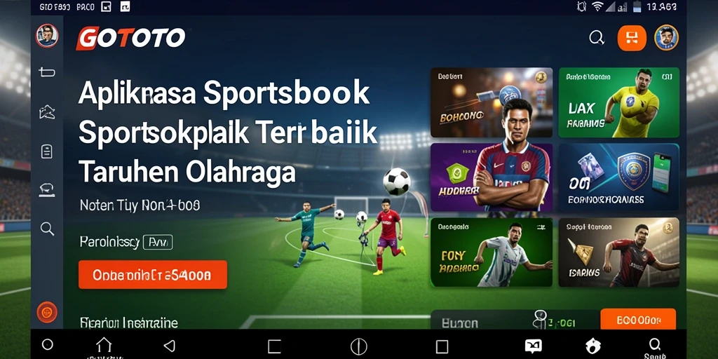 Tampilan antarmuka GOTOTO dengan fitur taruhan olahraga yang menarik.