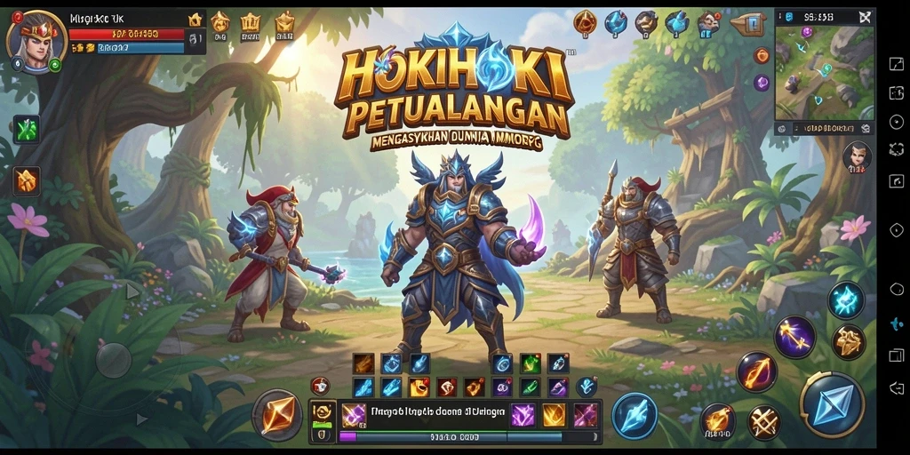Gameplay HOKIHOKI yang menegangkan dalam dunia MMORPG.
