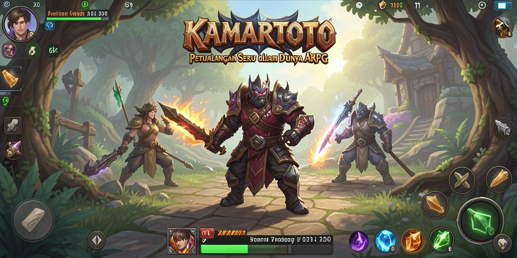Screenshot menampilkan aksi seru dalam gameplay ARPG KAMARTOTO.