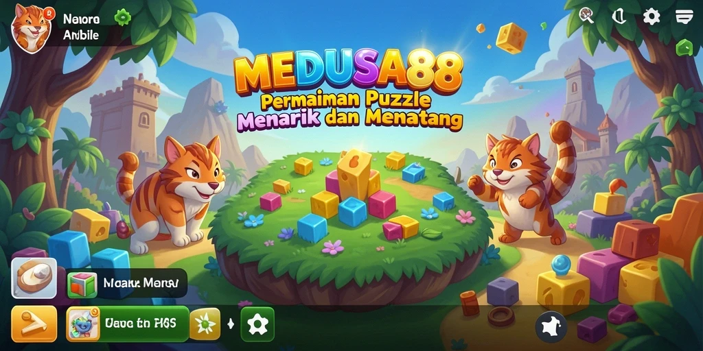 Tampilan gameplay menantang dari MEDUSA88 dengan berbagai puzzle menarik.
