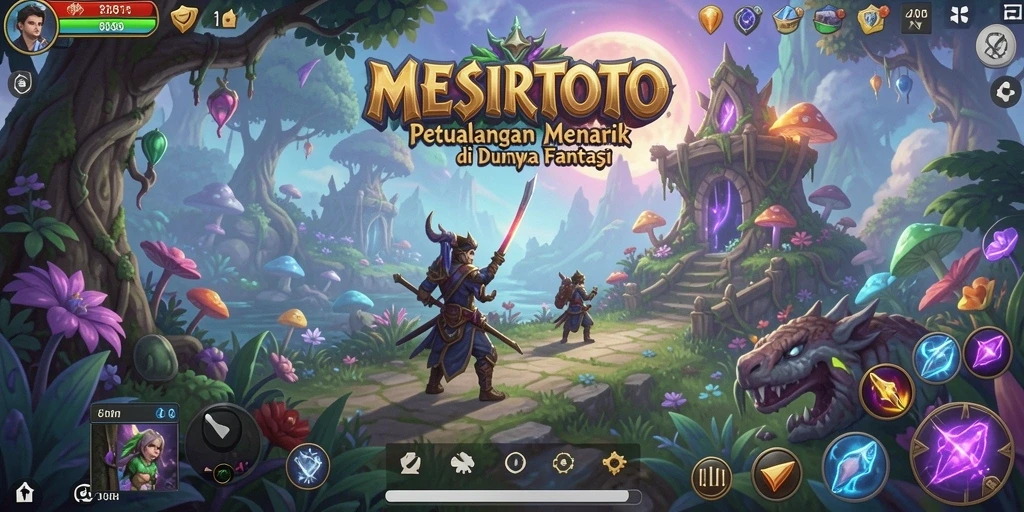 Tampilan gameplay <strong>MESIRTOTO</strong> dengan pemandangan yang memukau dan aksi mendebarkan.