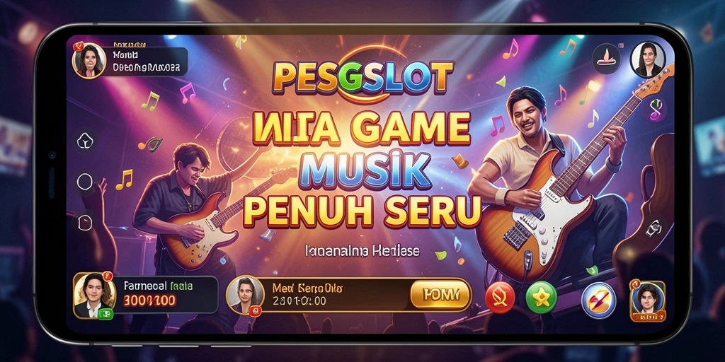 Tampilan gameplay PESGSLOT dengan antarmuka musik yang menarik.
