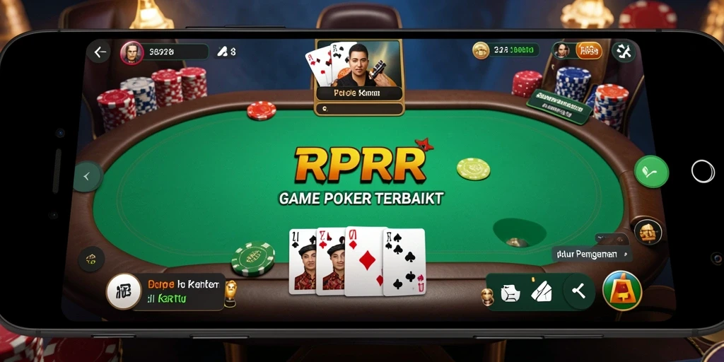 Tampilan gameplay seru dan kompetitif di RPRR saat bermain Poker.