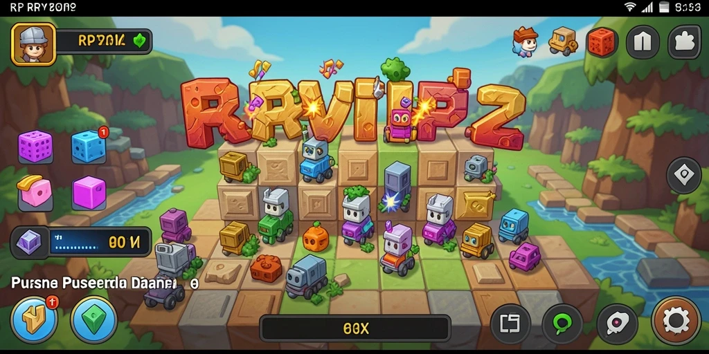 Tampilan menarik dari gameplay RPVIP2 saat menyelesaikan puzzle.