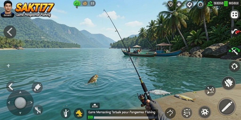 Tampilan gameplay SAKTI77 dengan aksi memancing yang seru.