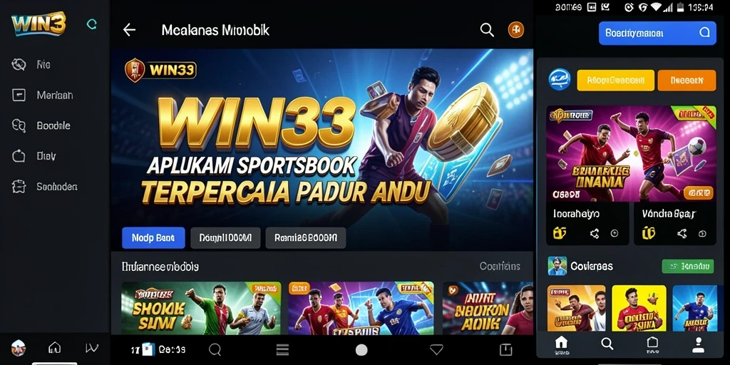 Tampilan gameplay aplikasi Sportsbook WIN33 yang menarik dan intuitif.